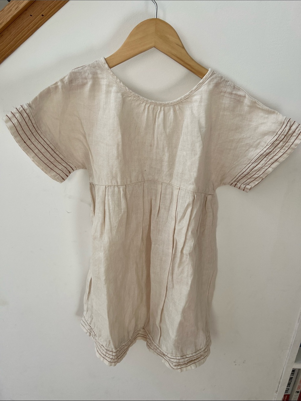 Zara Cream Lightweight Linen-Blend Tunic